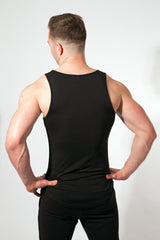 MFF Zeus Stripe Tank <br> Black/White - Muscle Fitness Factory