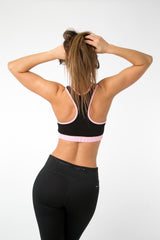 MFF Core Sports Bra <br> Black/Pink - Muscle Fitness Factory