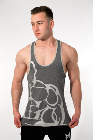 MFF Spartan Stringer <br> Heather Grey - Muscle Fitness Factory