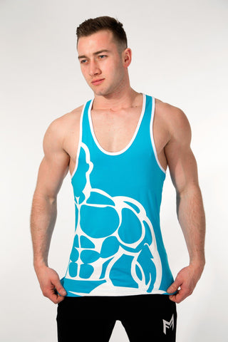 MFF Spartan Stringer <br> Blue/White - Muscle Fitness Factory