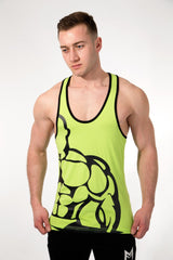 MFF Spartan Stringer <br> Lime/Black - Muscle Fitness Factory