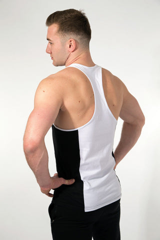 MFF 2Tone Stringer <br> Black/White - Muscle Fitness Factory