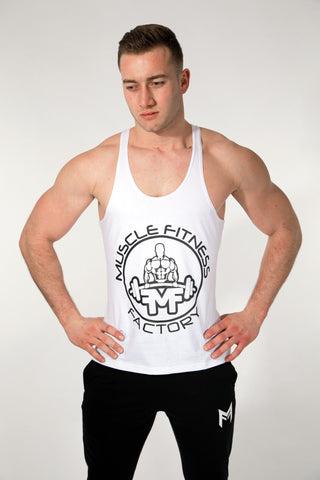 MFF Core Stringer <br> Ghost White - Muscle Fitness Factory