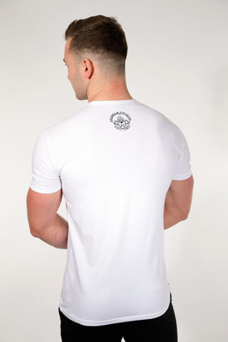 MFF Spartan T-Shirt <br> White/Black - Muscle Fitness Factory