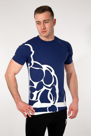 MFF Spartan T-Shirt <br> Navy/White - Muscle Fitness Factory
