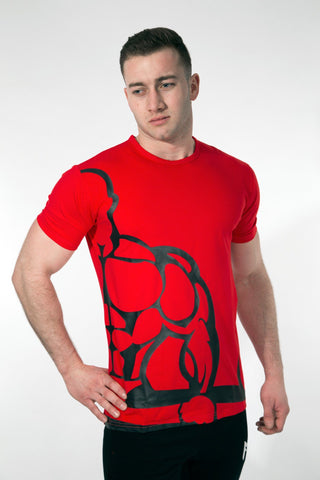 MFF Spartan T-Shirt <br> Red/Black - Muscle Fitness Factory