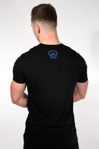 MFF Spartan T-Shirt <br> Black/Blue - Muscle Fitness Factory