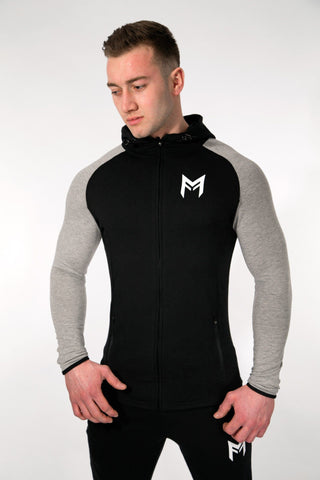 MFit Hoodie <br> Black/Grey - Muscle Fitness Factory