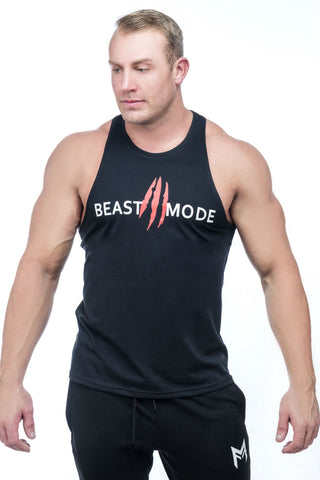 Beast Mode Stringer <br>Black - Muscle Fitness Factory