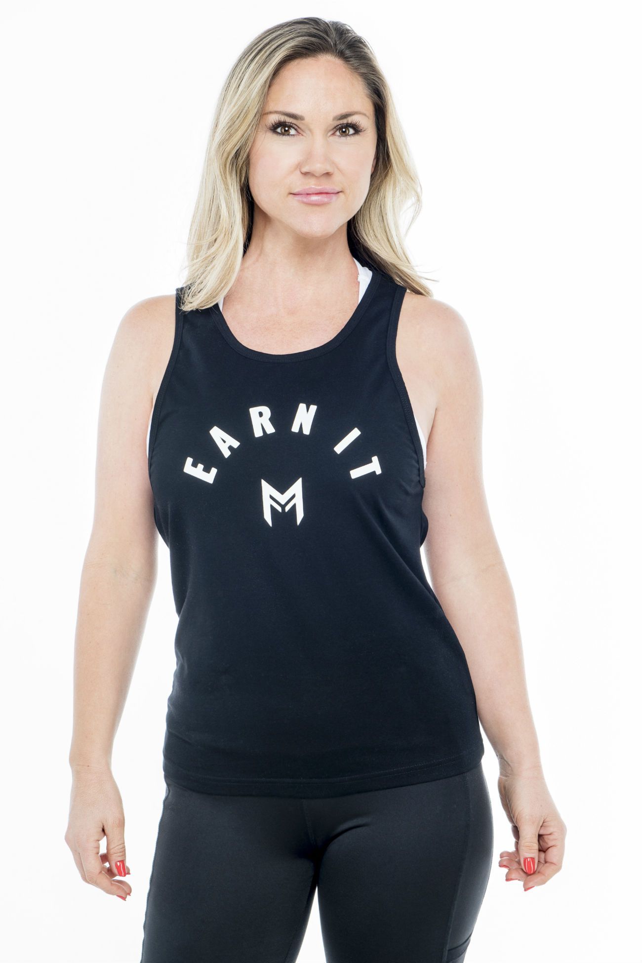 Motivation Earn It Tank<br>Black - Muscle Fitness Factory