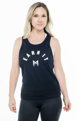 Motivation Earn It Tank<br>Black - Muscle Fitness Factory