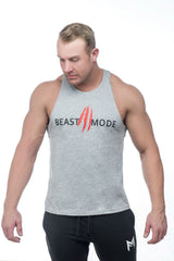 Beast Mode Stringer <br>Grey - Muscle Fitness Factory