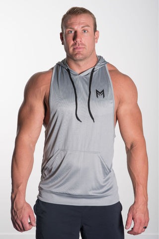 MFF Intensity Hooded Tank<br>Grey - Muscle Fitness Factory