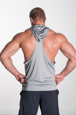 MFF Intensity Hooded Tank<br>Grey - Muscle Fitness Factory