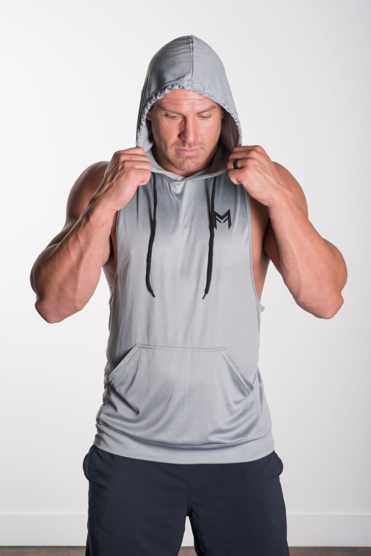 MFF Intensity Hooded Tank<br>Grey - Muscle Fitness Factory