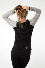MFit Womens Hoodie <br> Black/Grey - Muscle Fitness Factory