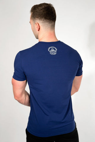 MFF Spartan T-Shirt <br> Navy/White - Muscle Fitness Factory