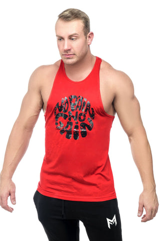 No Pain Tank Top<br>Red - Muscle Fitness Factory