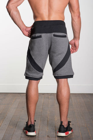 MFit Performance Shorts<br>Grey/Black - Muscle Fitness Factory