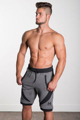 MFit Performance Shorts<br>Grey/Black - Muscle Fitness Factory